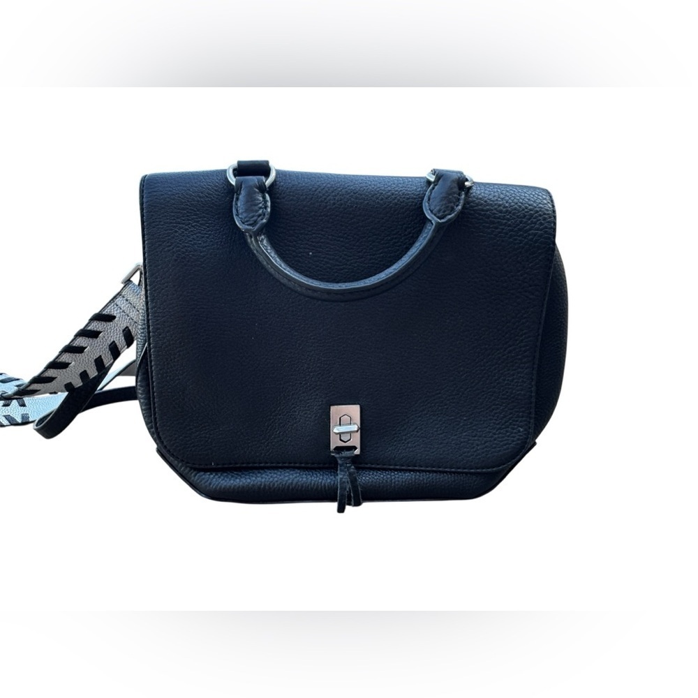 Rebecca Minkoff Darren Leather Satchel Bag Convertible Backpack Black READ